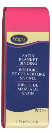 Bright Pink Satin Blanket Binding (117794022)