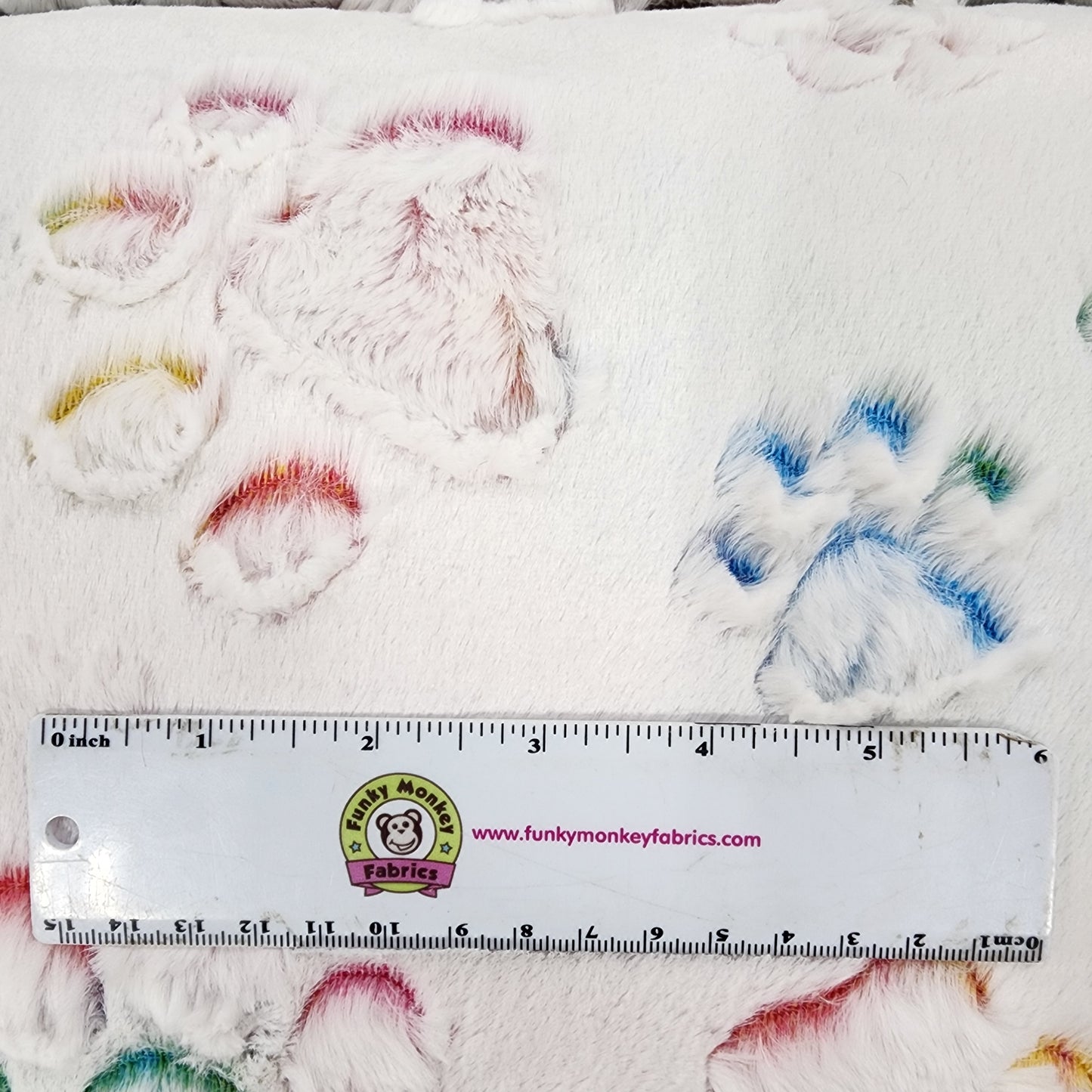 Vibrant Prism Paws Luxe - Shannon Fabrics Cuddle Minky