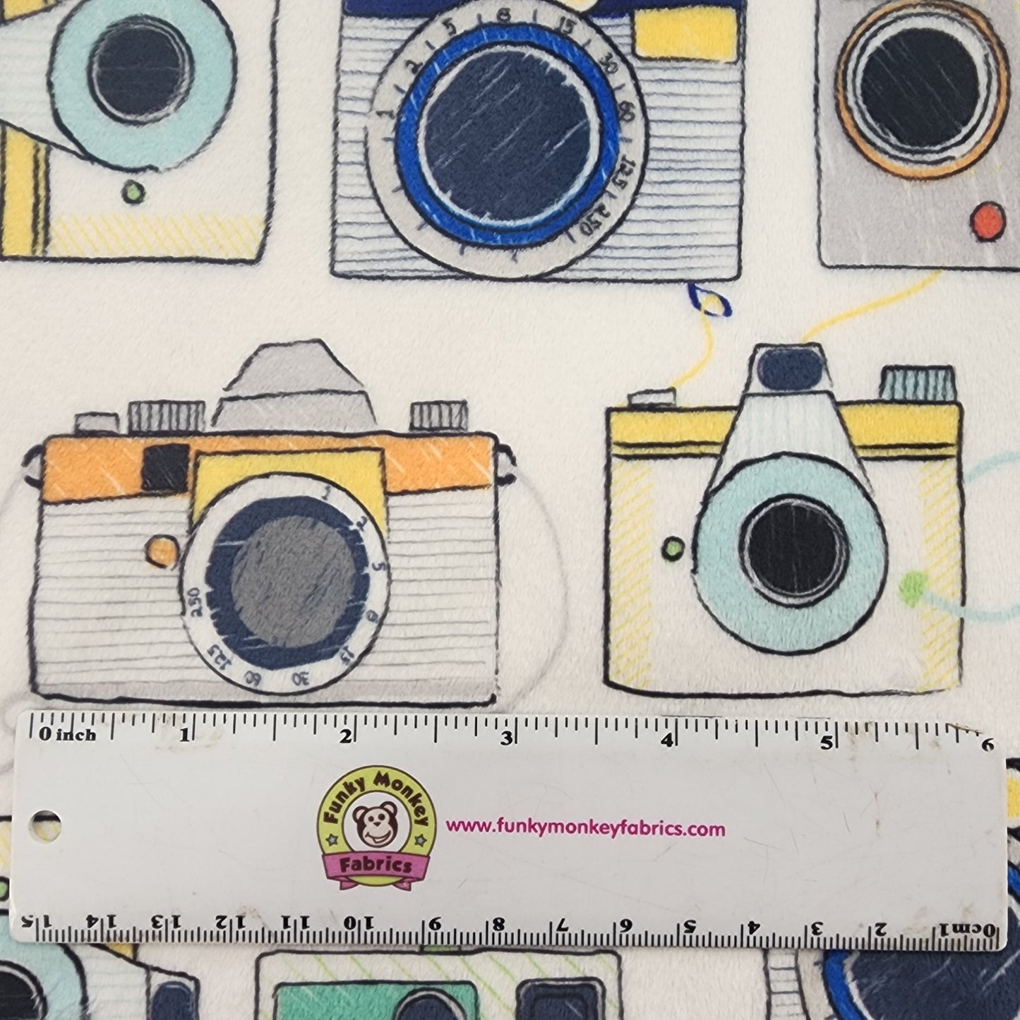 CLEARANCE Multi Say Cheese - Shannon Fabrics Cuddle Minky