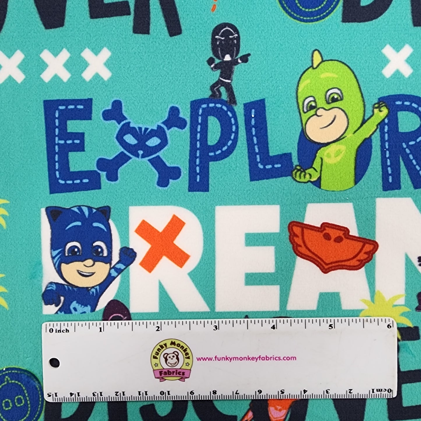 CLEARANCE PJ Masks Explore Dream Discover - Camelot Minky