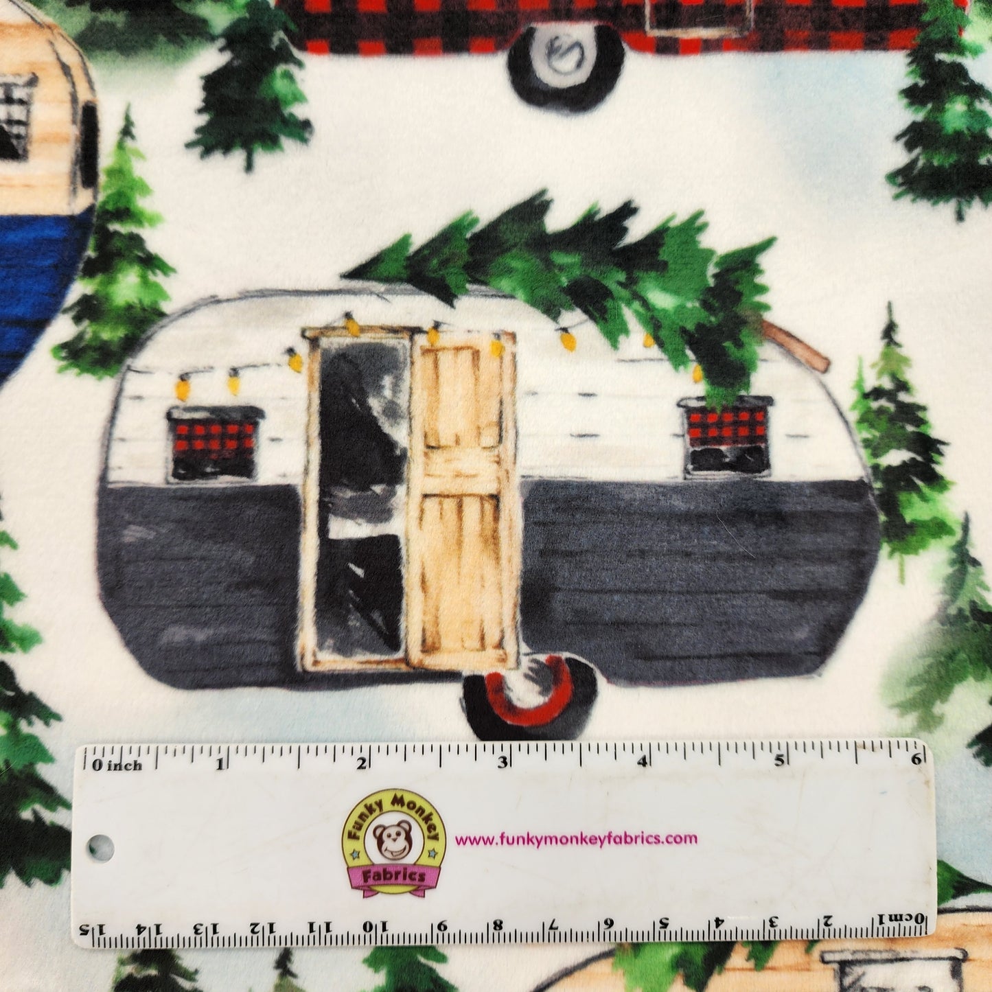 Gone Camping Multi Digital - Shannon Fabrics Cuddle Minky