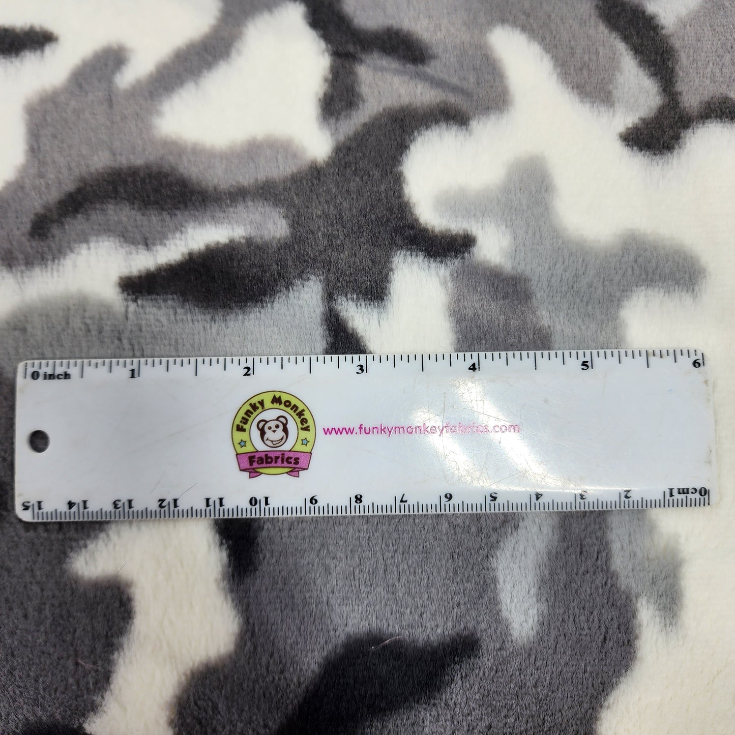 CLEARANCE Camo Gray Luxe - Shannon Fabrics Cuddle Minky