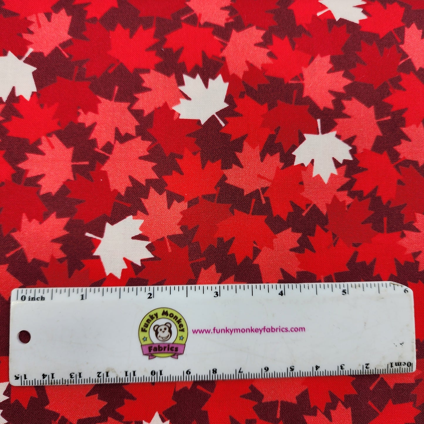 Canadian Christmas Red Maple Leaves - Windham Fabrics Cotton