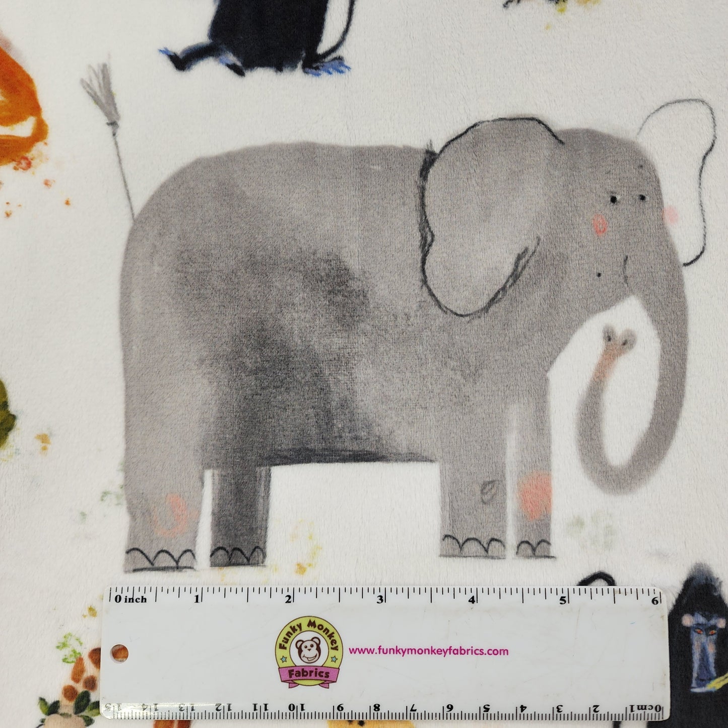 Multi Zoo Folly Digital - Shannon Fabrics Cuddle Minky