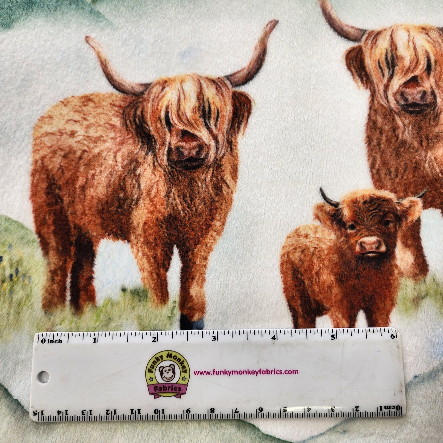 Snow The Highland Digital - Shannon Fabrics Cuddle Minky