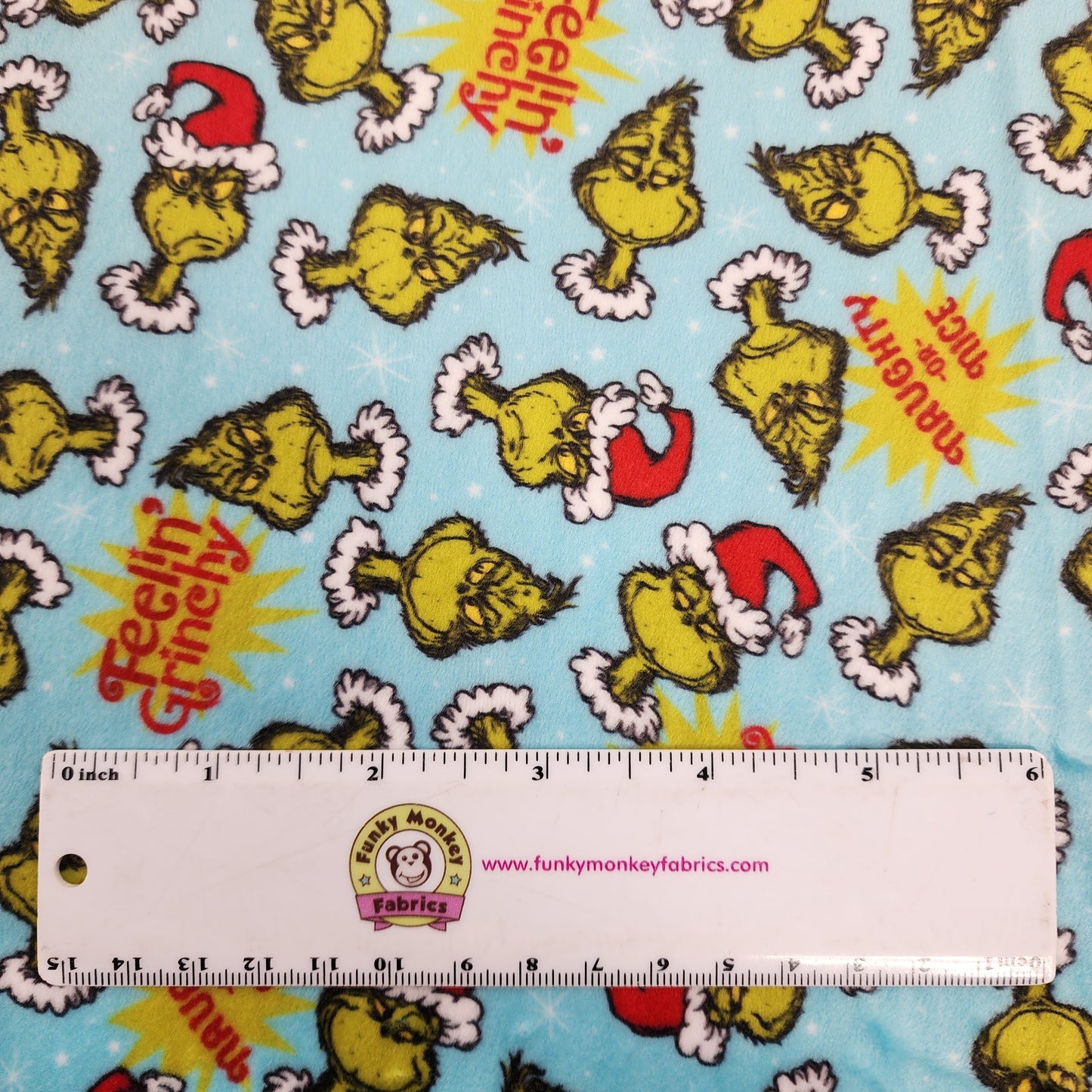 Grinch Sky - Robert Kaufman Minky