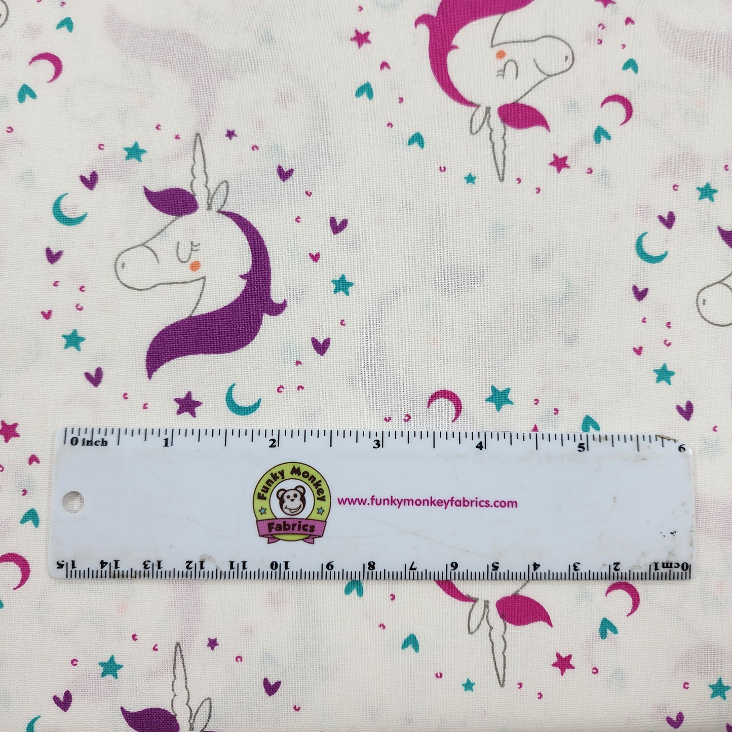 CLEARANCE Unicorn Cameos on White - Emma & Mila Cotton