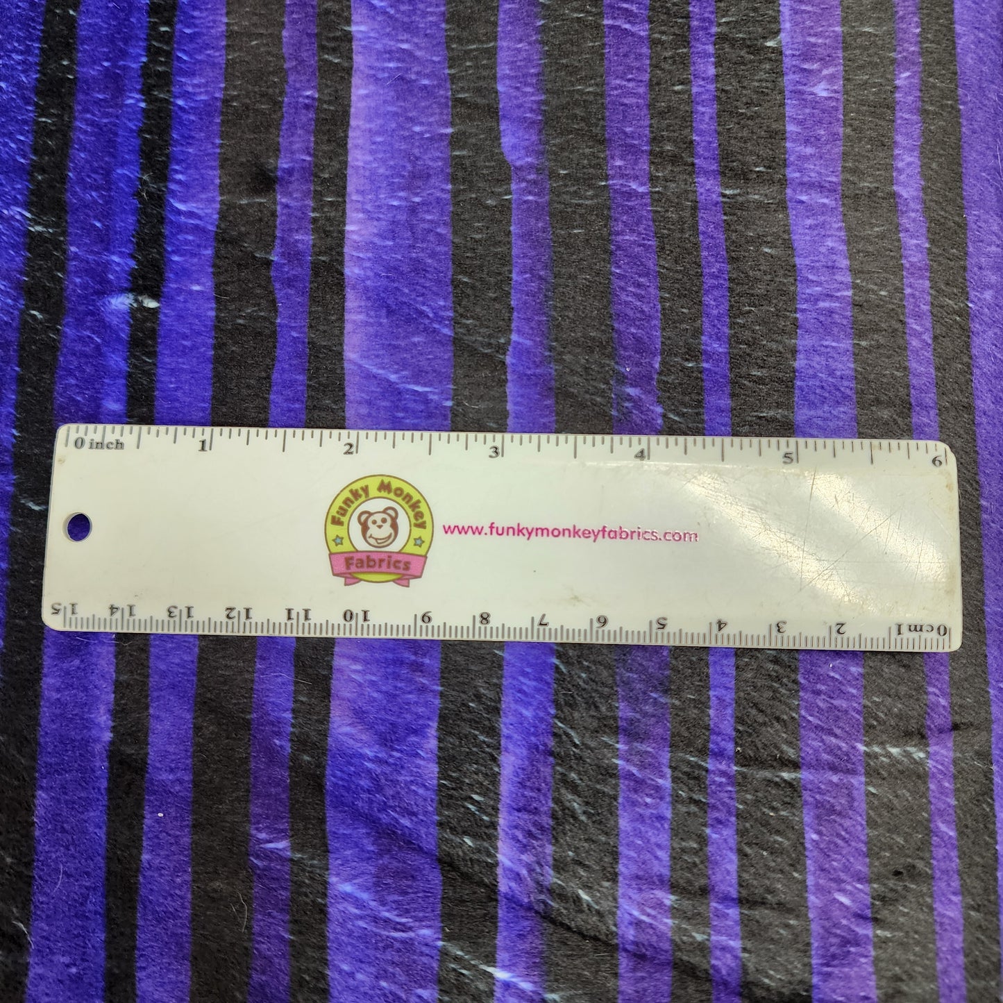 Purple/Black Stripe Digital - Shannon Fabrics Cuddle Minky