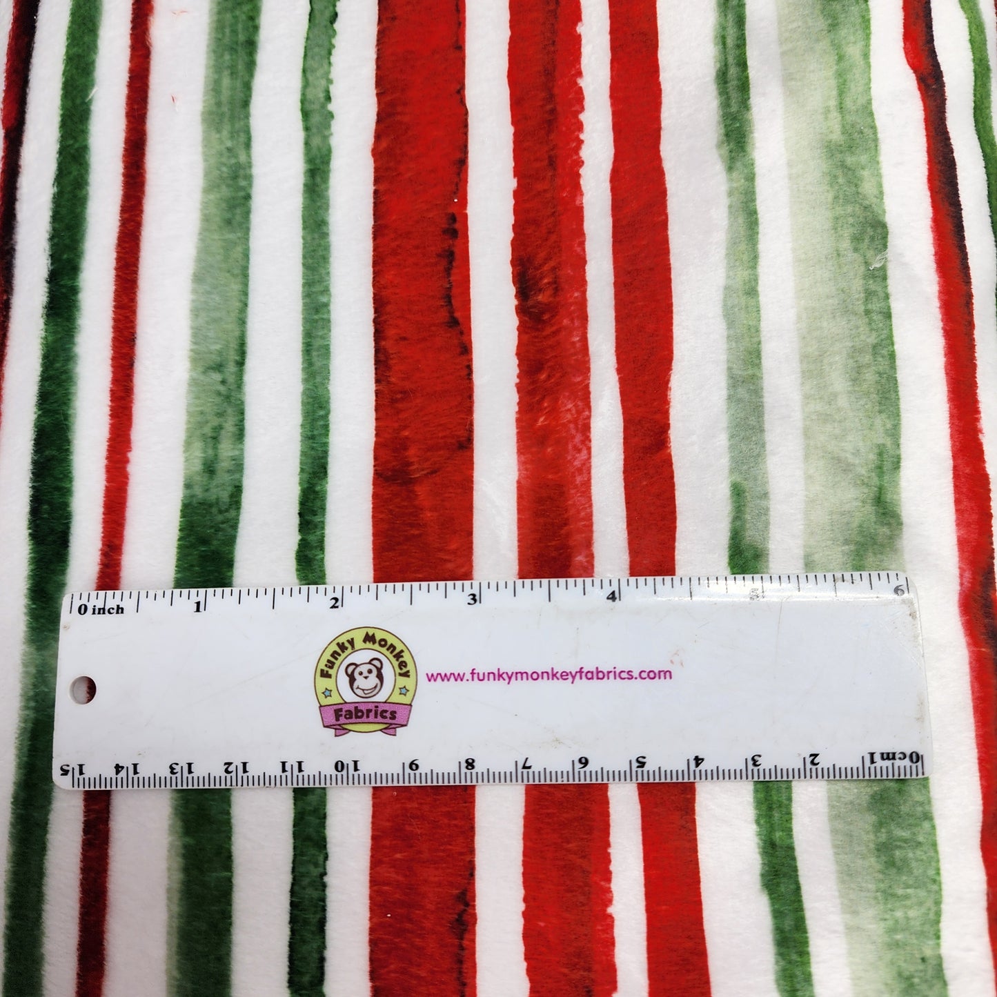 Red/Green Stripe Digital - Shannon Fabrics Cuddle Minky