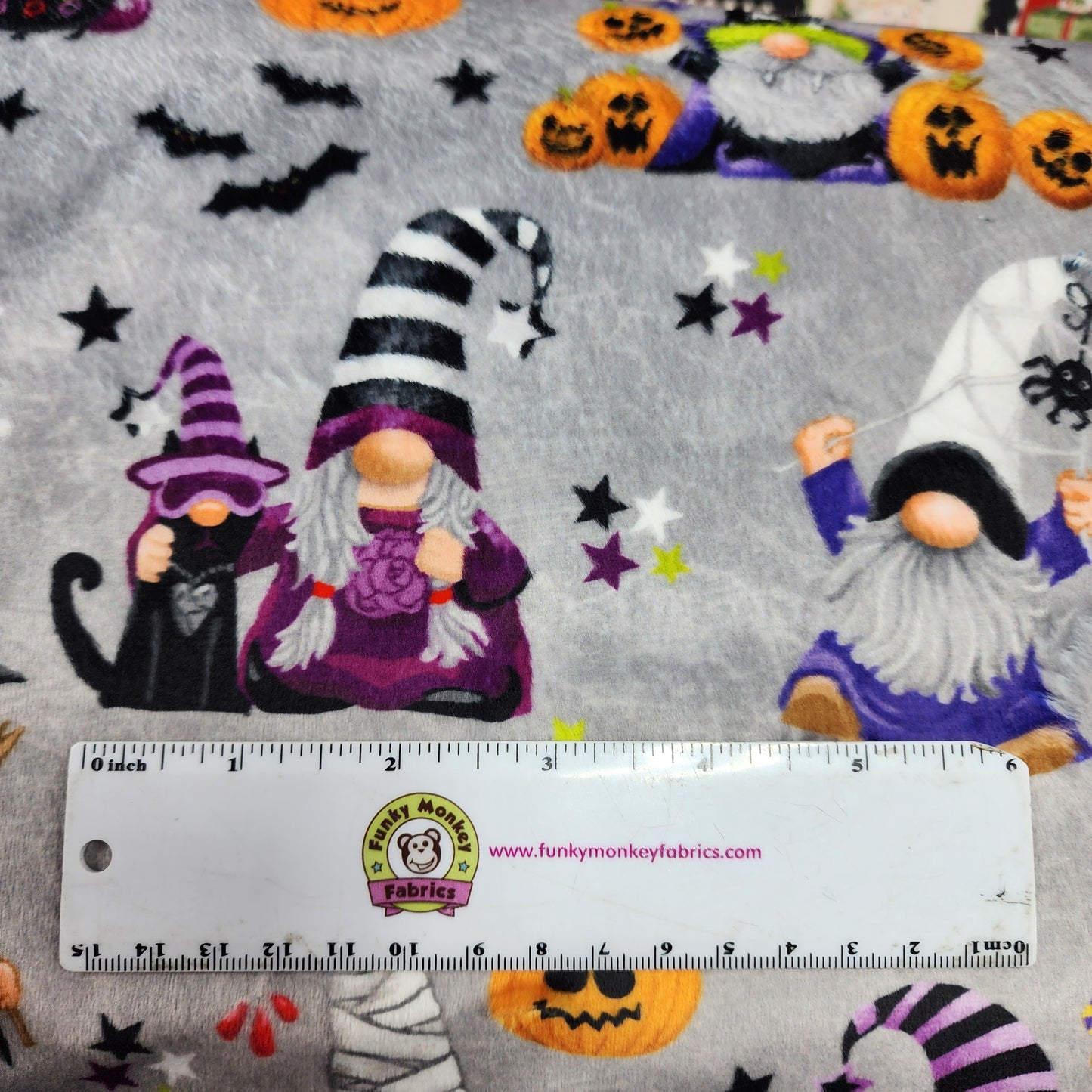 CLEARANCE Multi Gnomoween Digital - Shannon Fabrics Cuddle Minky