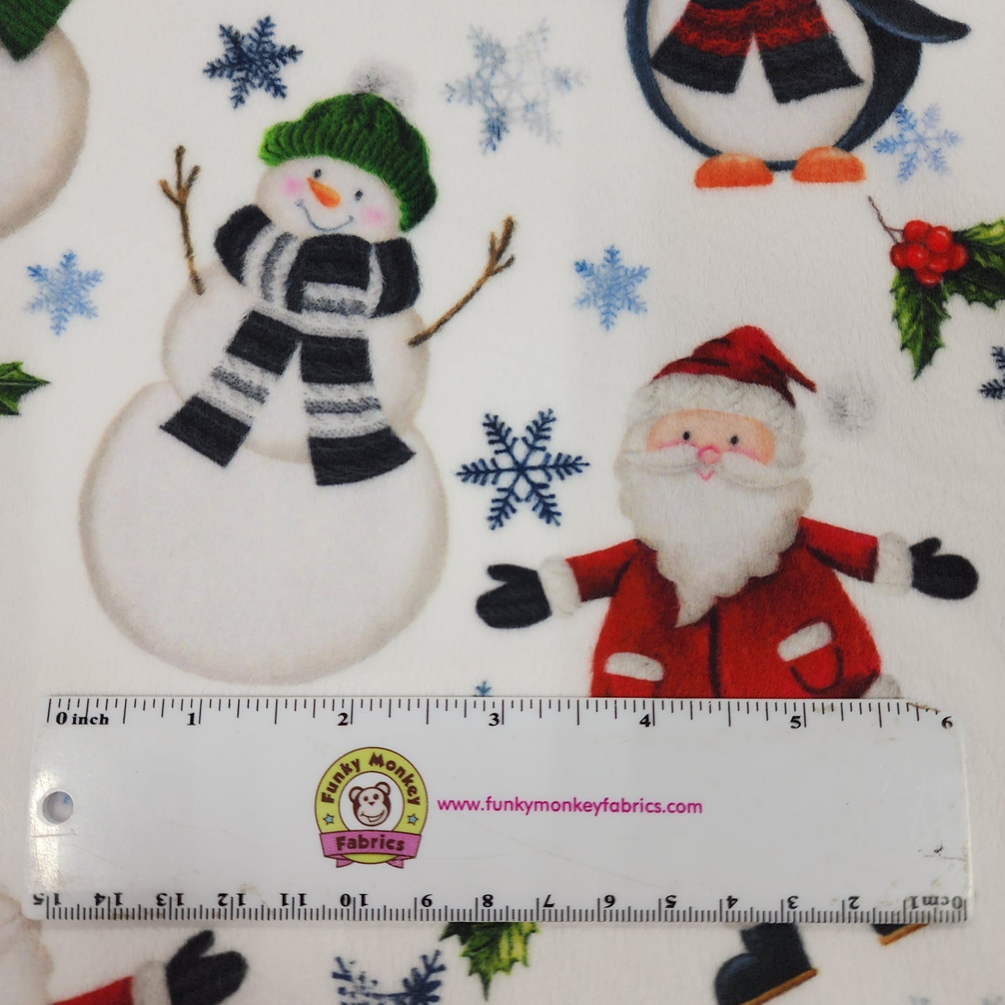 Multi Santa & Friends Digital - Shannon Fabrics Cuddle Minky