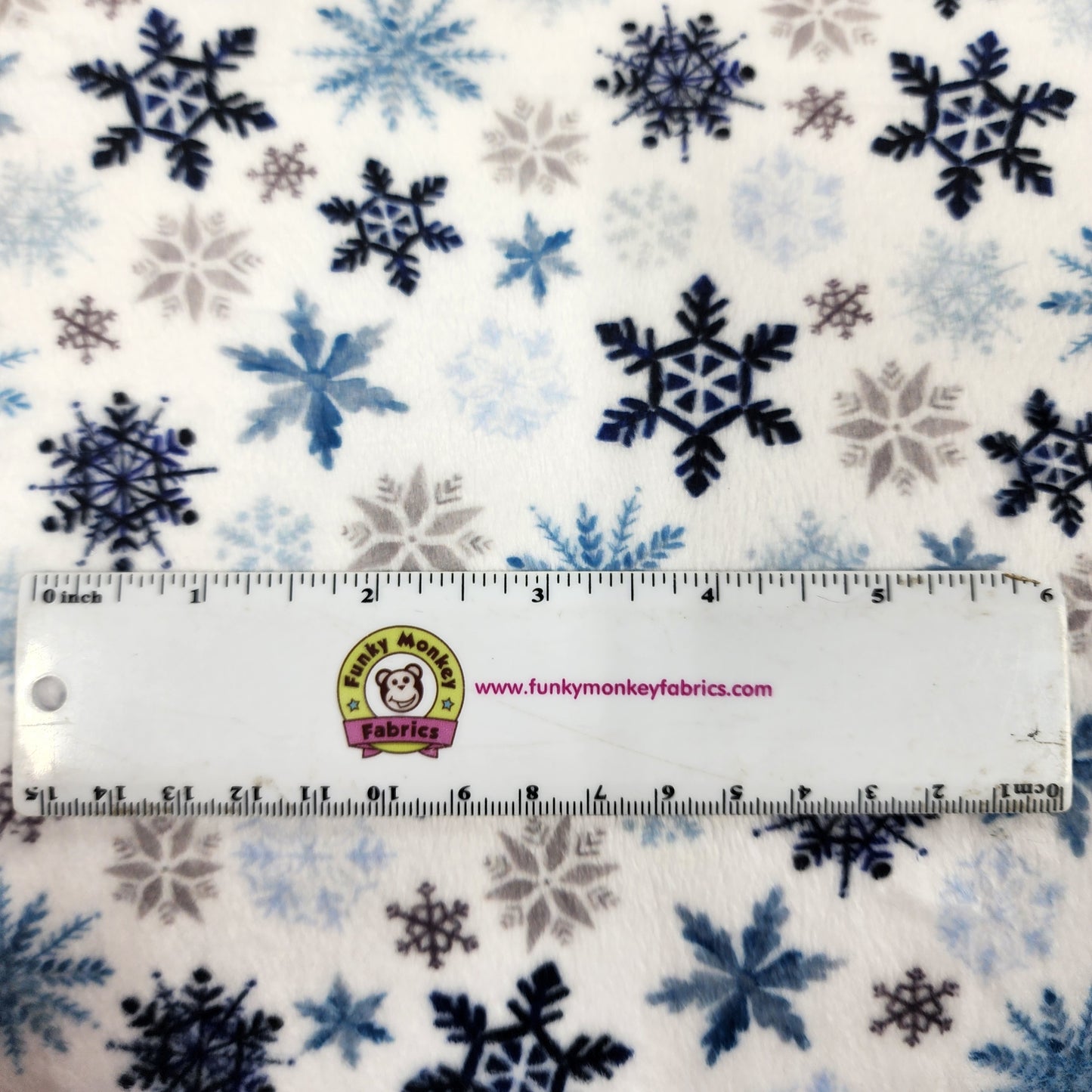 CLEARANCE Jeans Snow Frost Digital - Shannon Fabrics Cuddle Minky