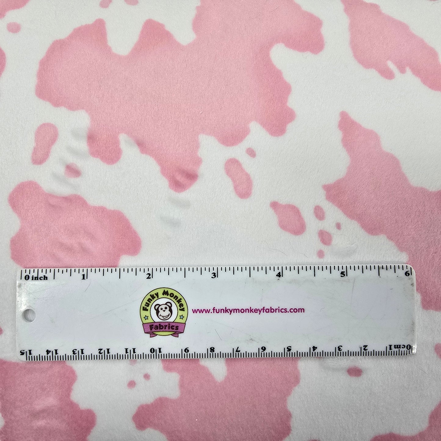 Bubblegum Cow Moo - Shannon Fabrics Cuddle Minky