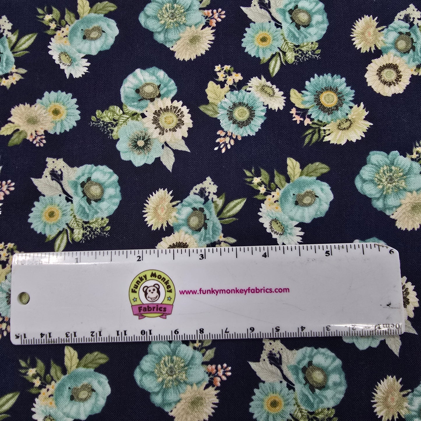 CLEARANCE Blissful Floral On Navy - Wilmington Prints Cotton