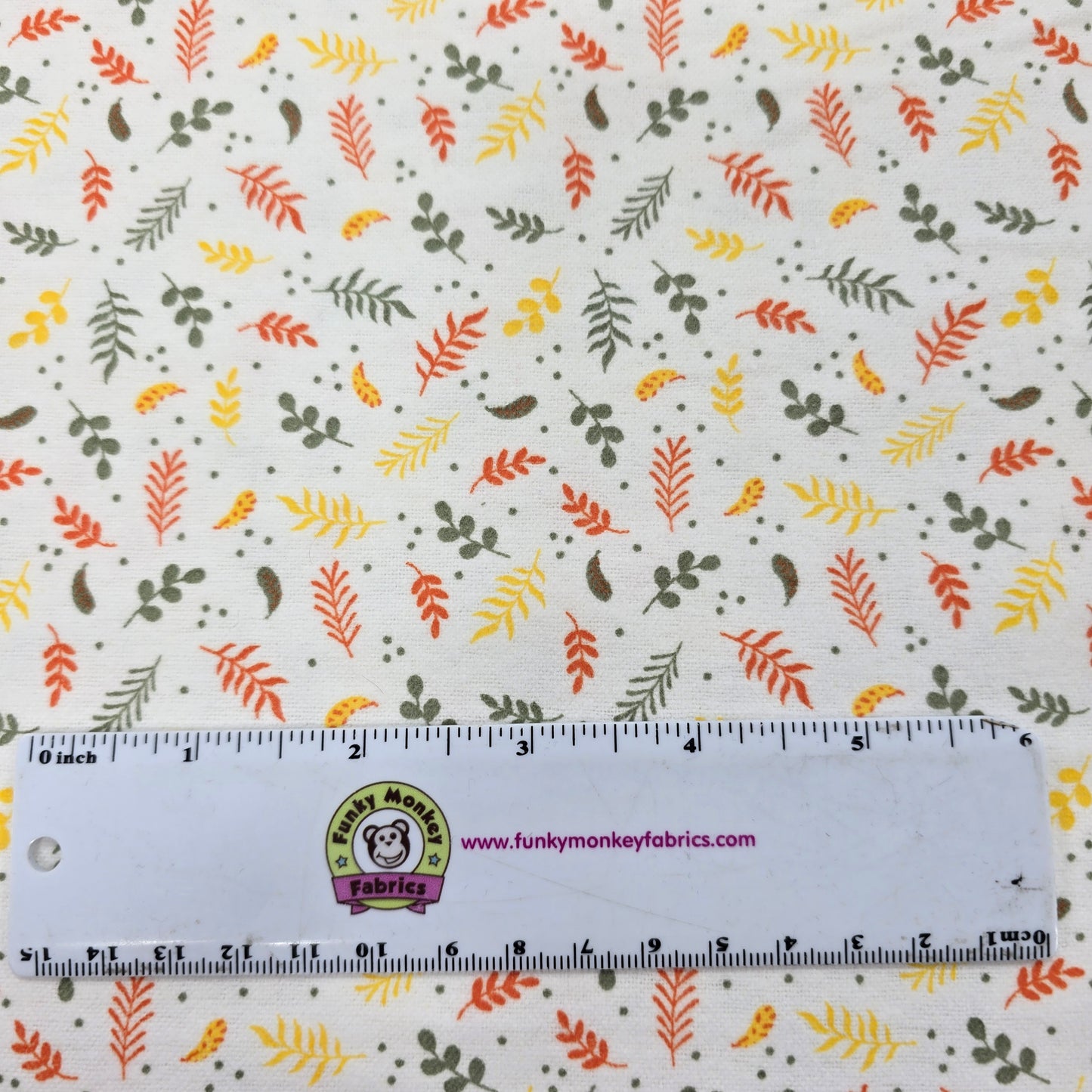 Nature Leaves & Dots - David Textiles Flannel