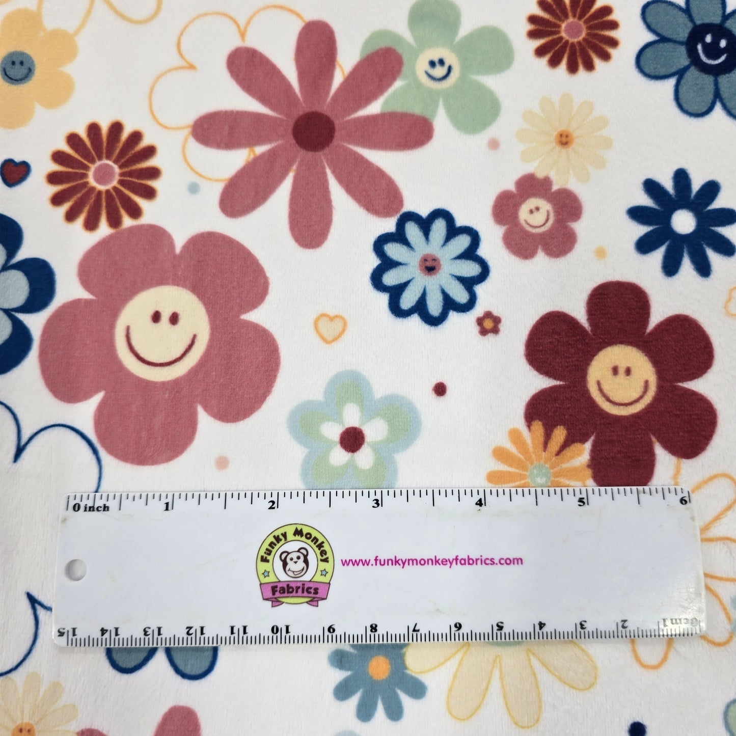 Disco Daisies Digital - Shannon Fabrics Cuddle Minky