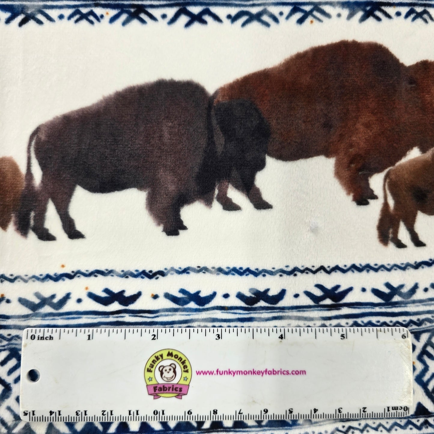 Woodland Big Sky Bison Digital - Shannon Fabrics Cuddle Minky