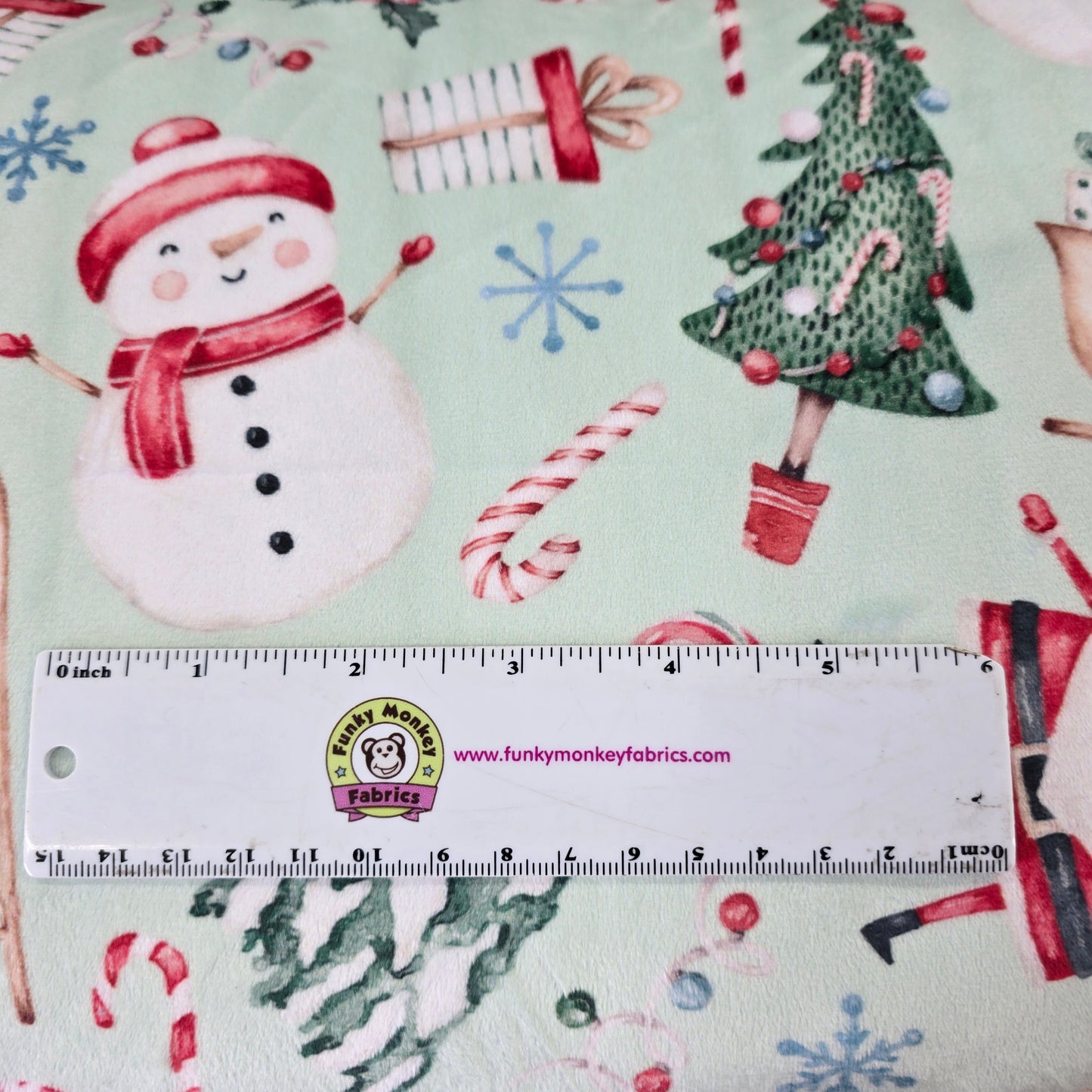 Jolly Santa Juniper Digital - Shannon Fabrics Minky