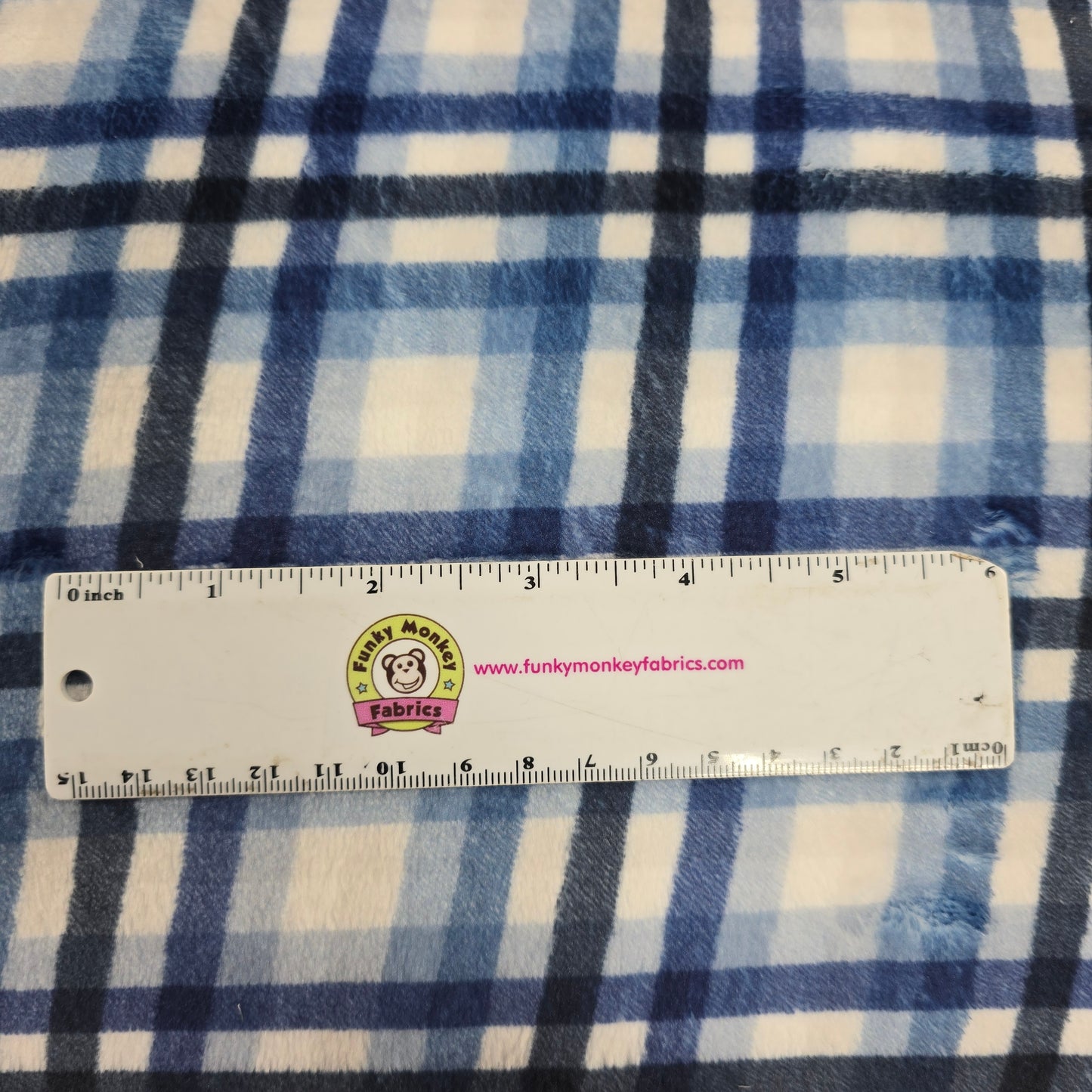 Classic Blue Plaid Double Sided Cloud Cuddle - Shannon Fabrics Cuddle Minky