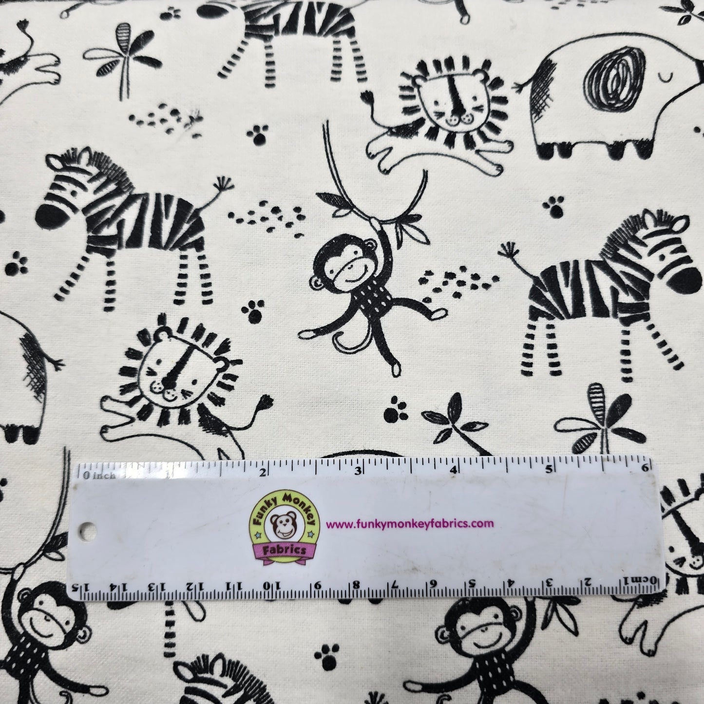 Black and White Safari - 3 Wishes Flannel