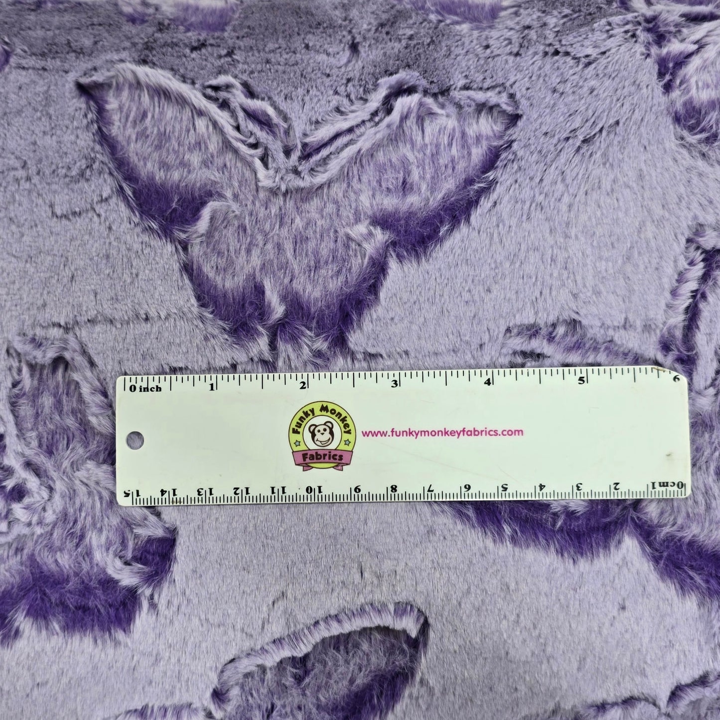 Lavender Frosted Butterfly Embossed Luxe - Shannon Fabrics Cuddle Minky