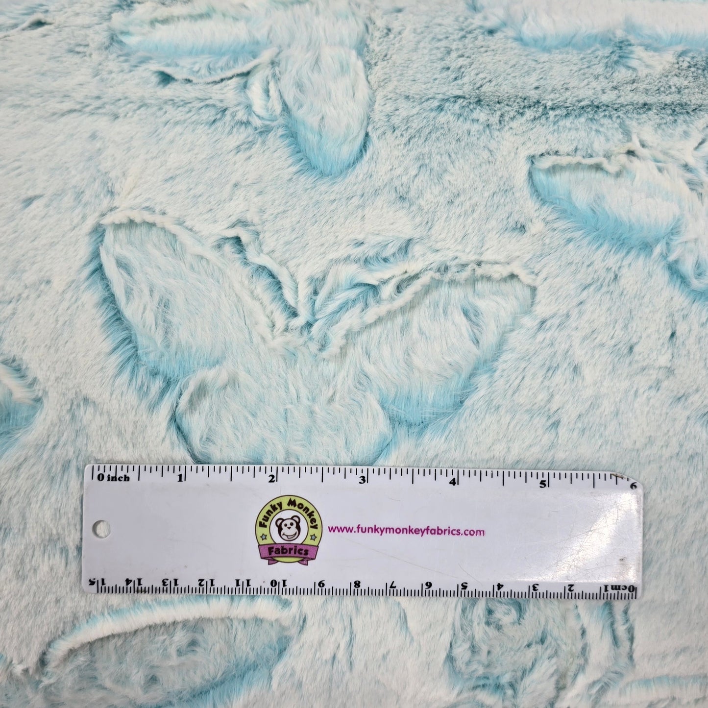 Saltwater Frosted Butterfly Embossed Luxe - Shannon Fabrics Cuddle Minky