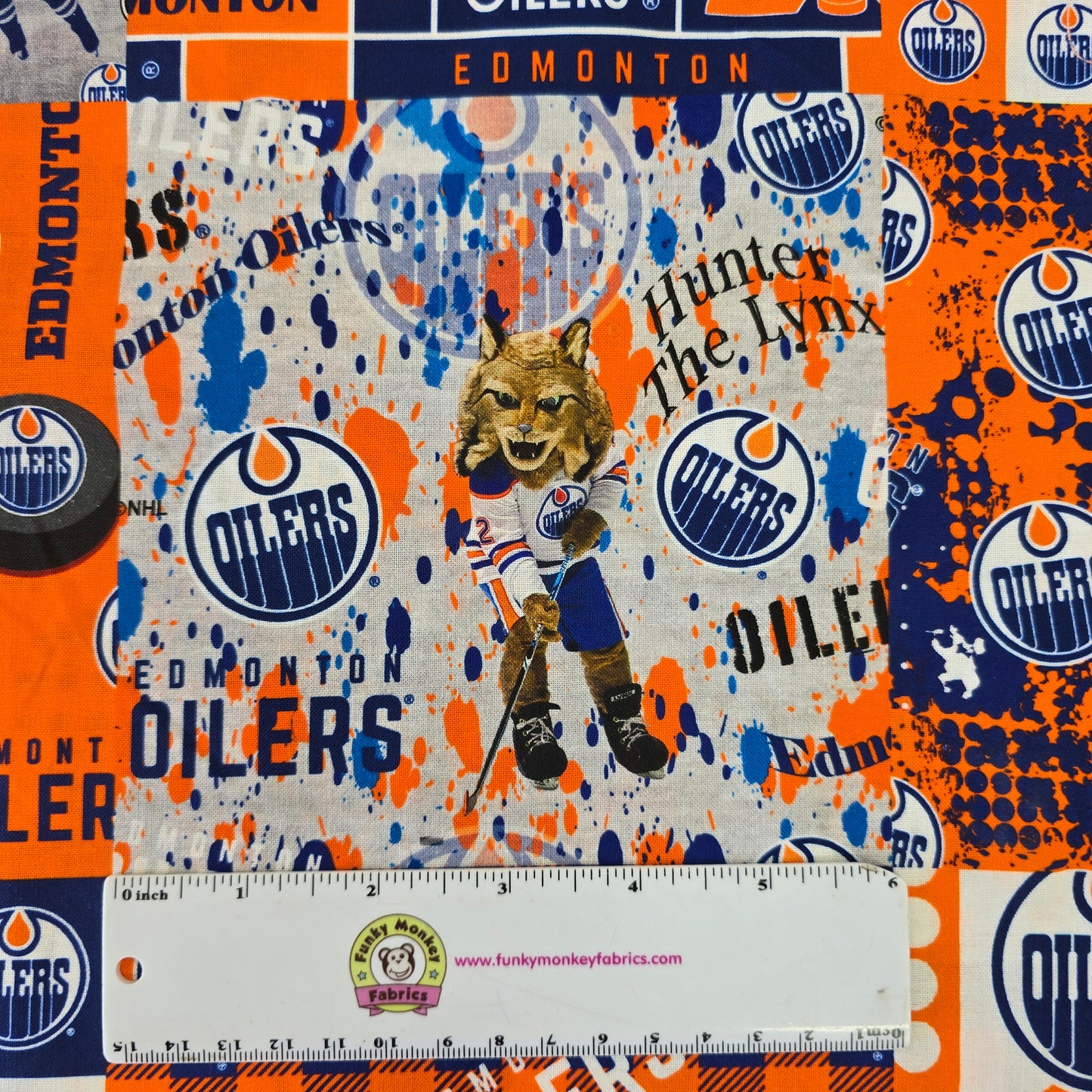 NHL Edmonton Oilers Cheater Quilt - Sykel Enterprises Cotton