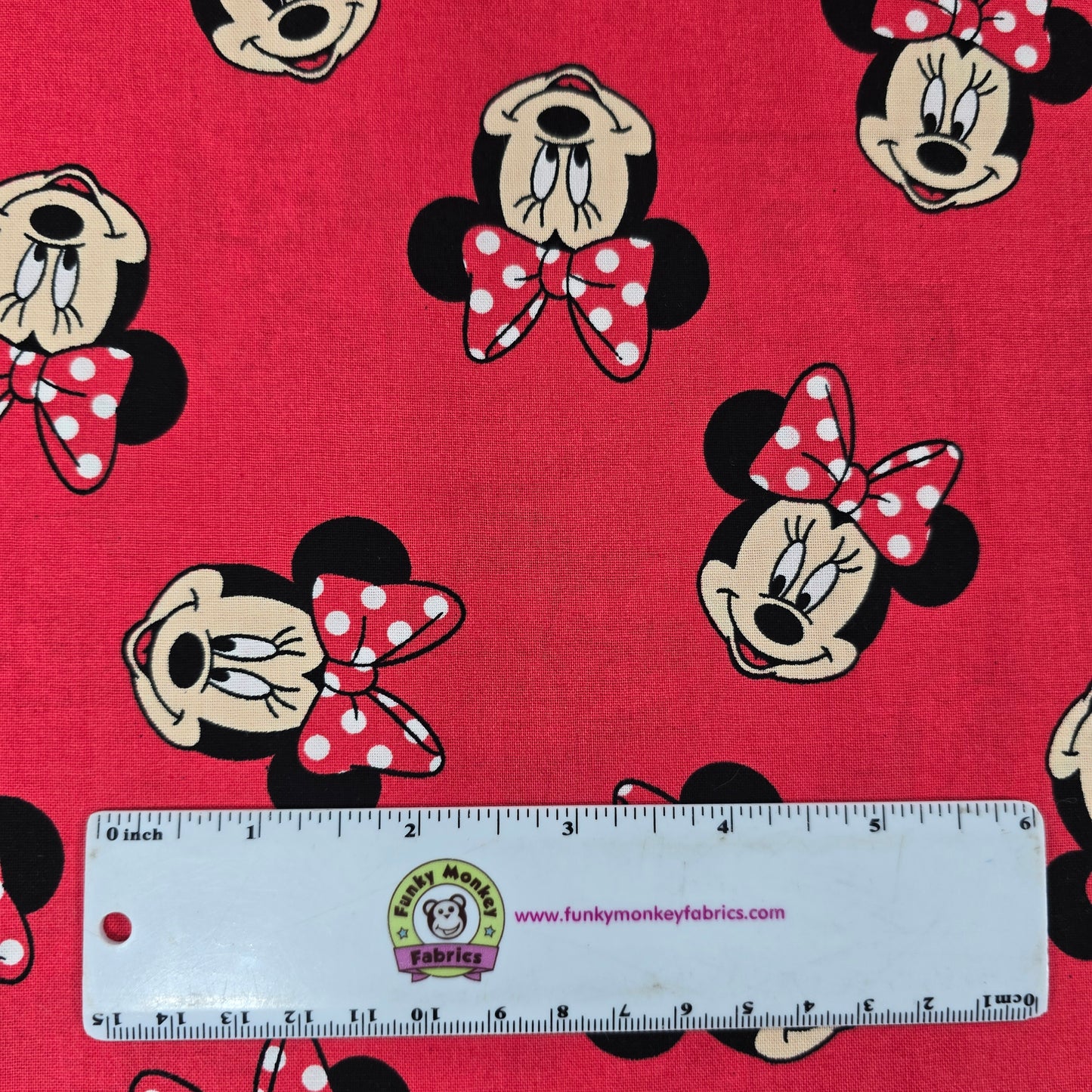 Minnie Mouse Heads on Red - Springs Creative Cotton