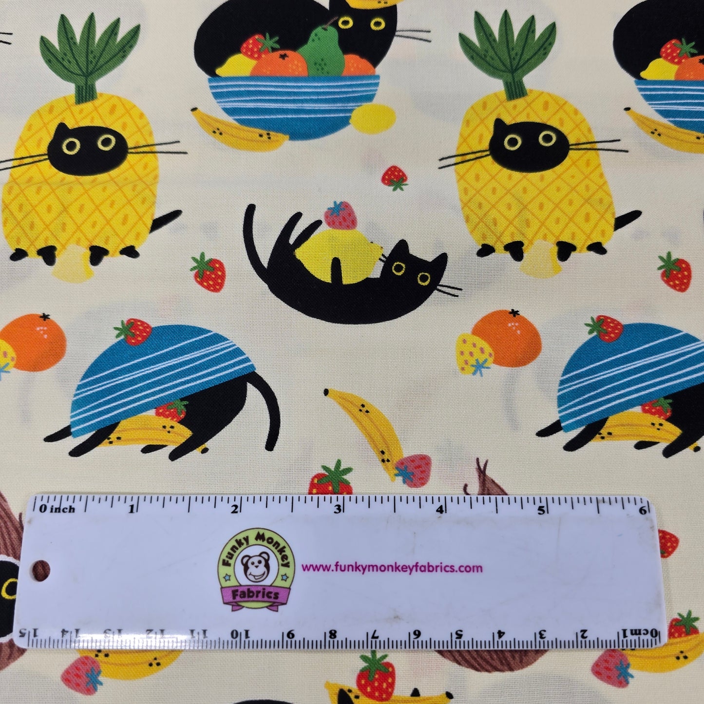 Cats in the Furruit Bowl - Furruit Cocktail - Dear Stella Cotton