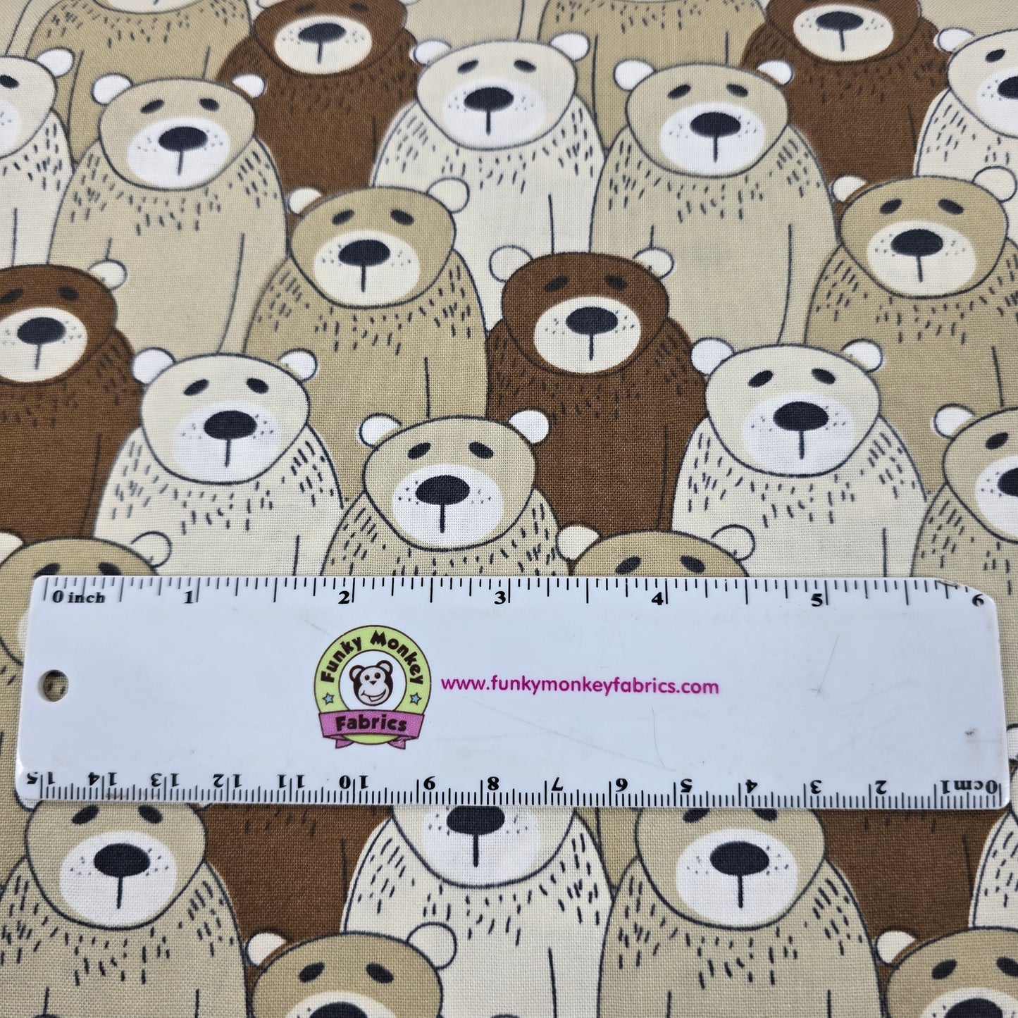 Multi Packed Bears - Wilmington Prints Cotton