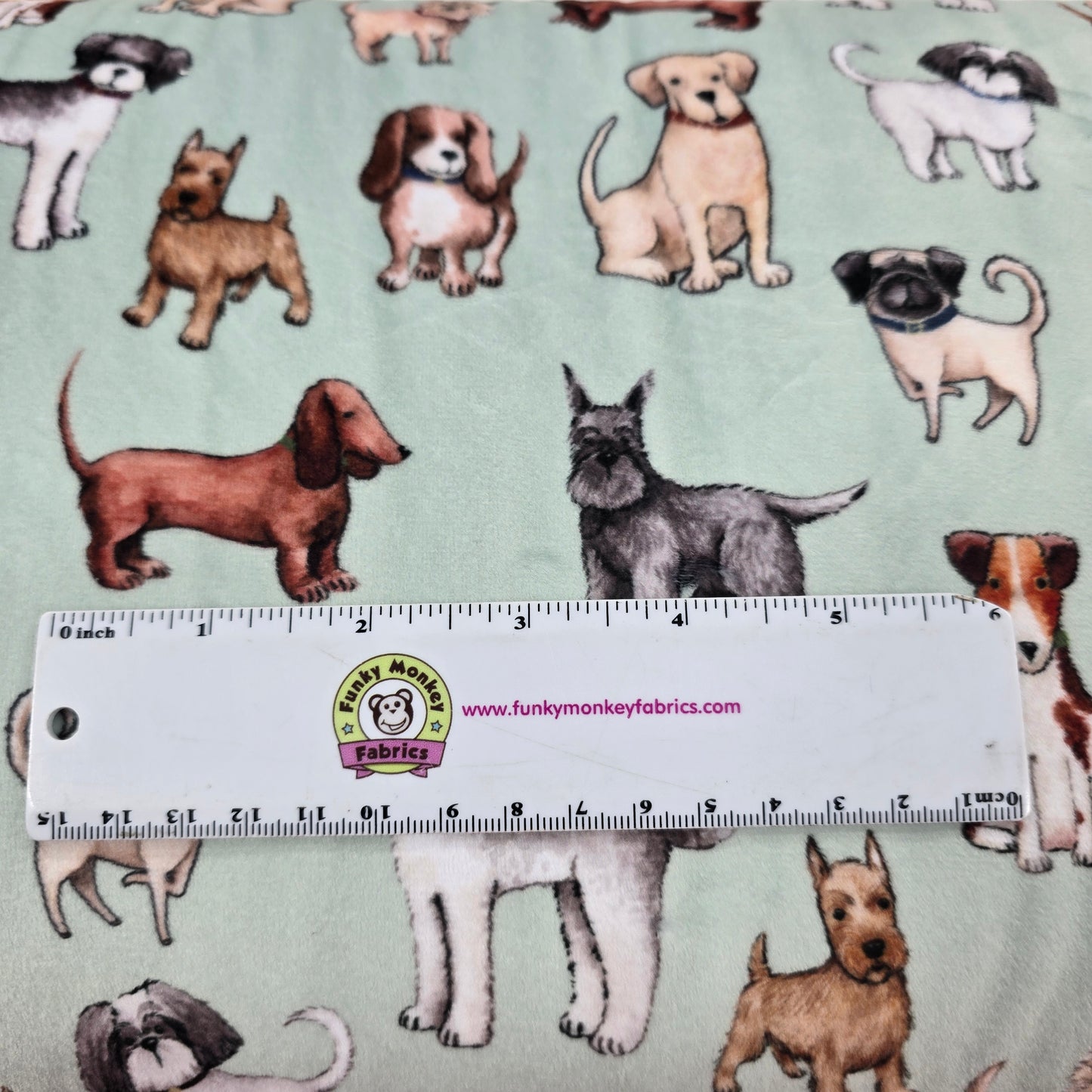 Puppy Love Dewdrop Digital - Shannon Fabrics Cuddle Minky