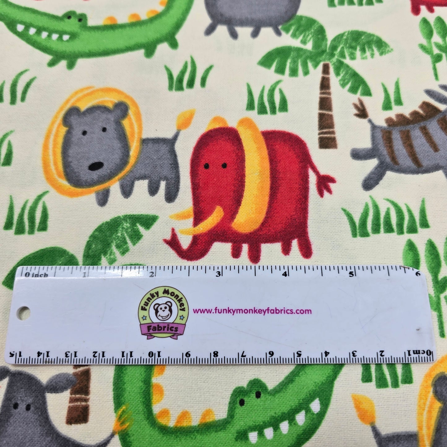 Beige Jungle Animals - AE Nathan Flannel