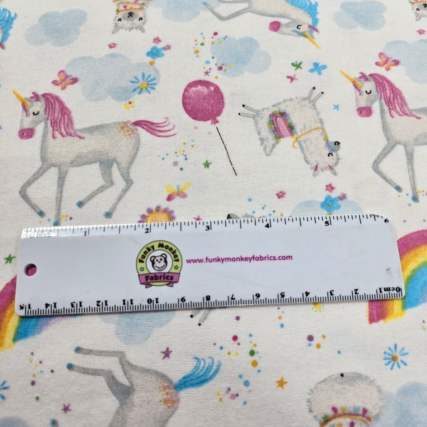 Unicorns & Llamas on White - AE Nathan Flannel