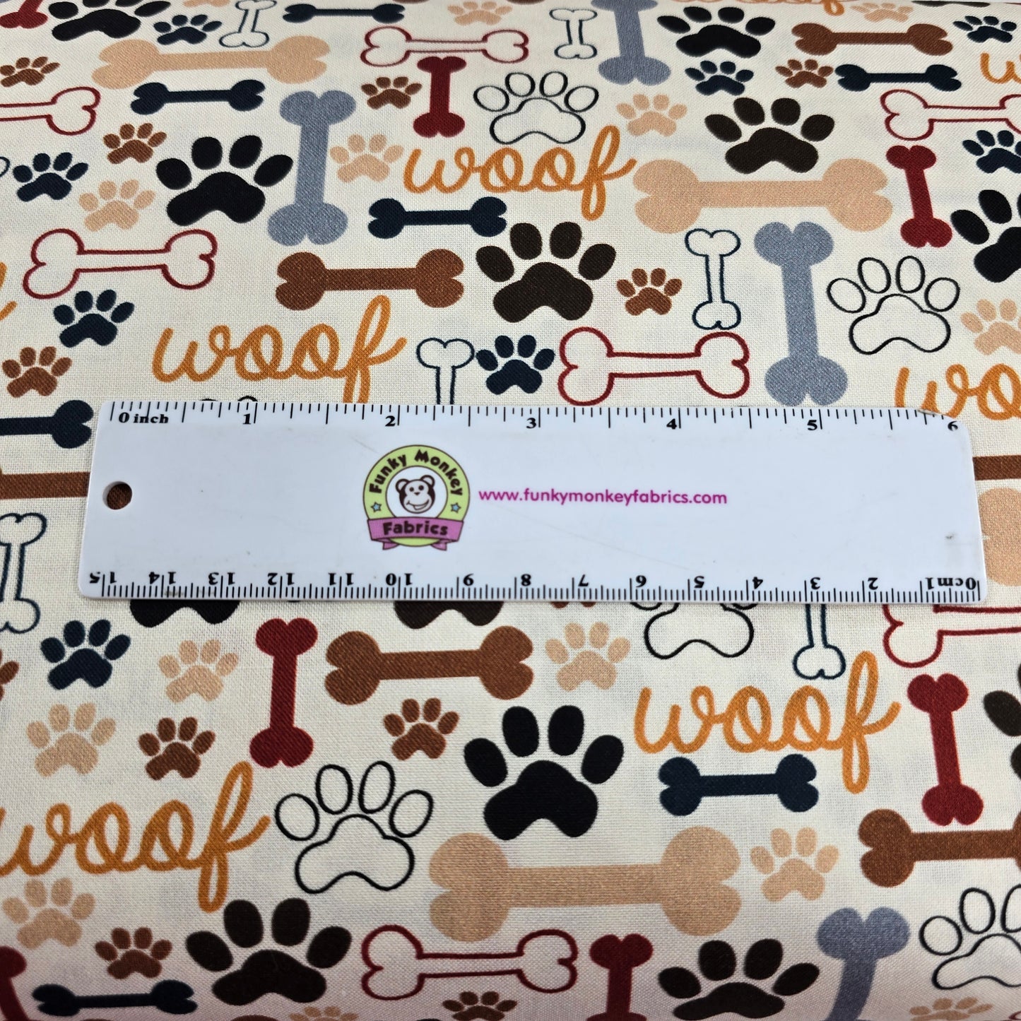 Cream Bones & Paws - Timeless Treasures Cotton