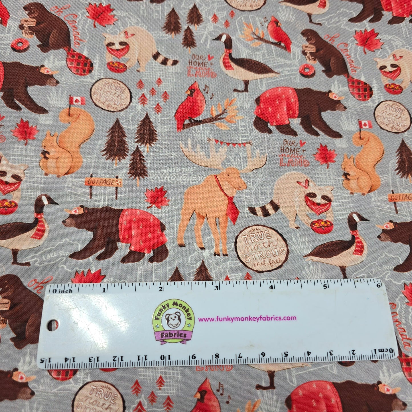 True North Grey - Oh Canada - Camelot Cotton