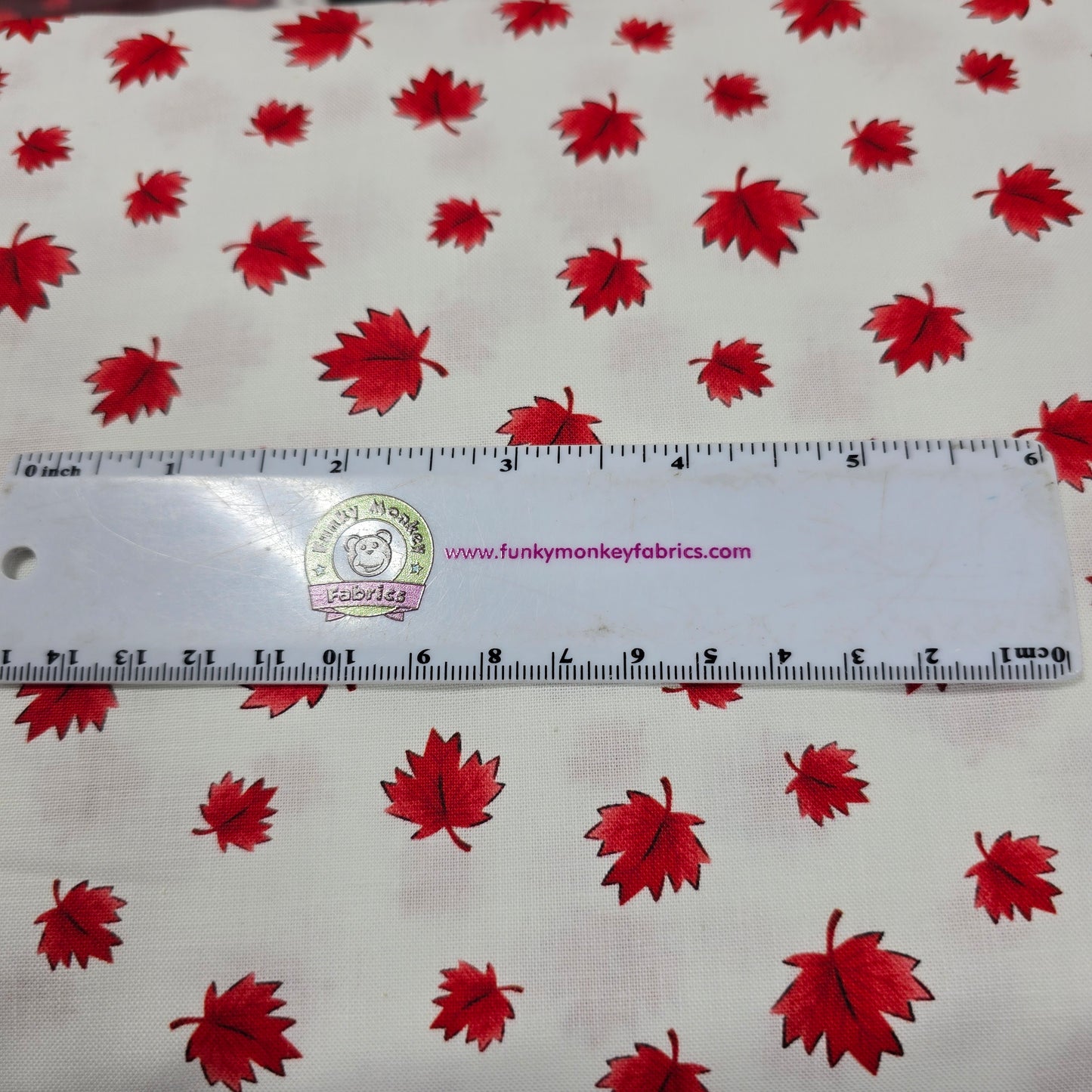 Maples Leaves on White - Oh Canada - Camelot Cotton