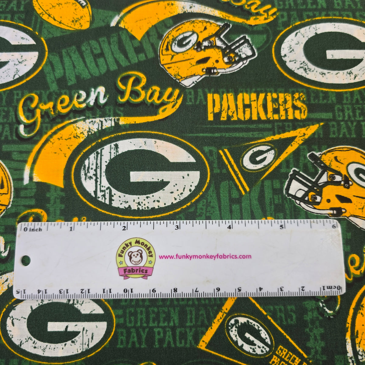 NFL Fancy Green Bay Packers - Fabric Traditions Cotton