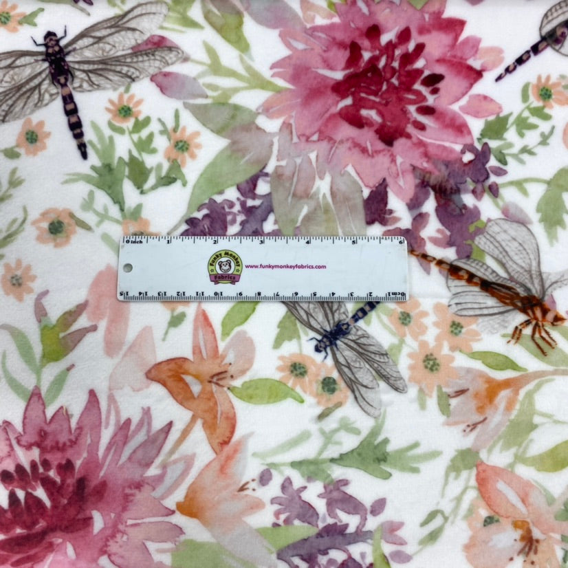 Elderberry Wild Dragonfly Digital - Shannon Fabrics Cuddle Minky