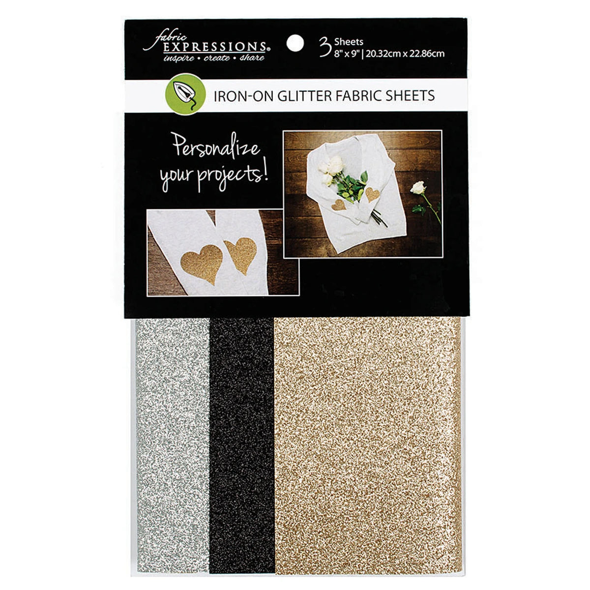 Basic - Iron-On Glitter Fabric Sheets