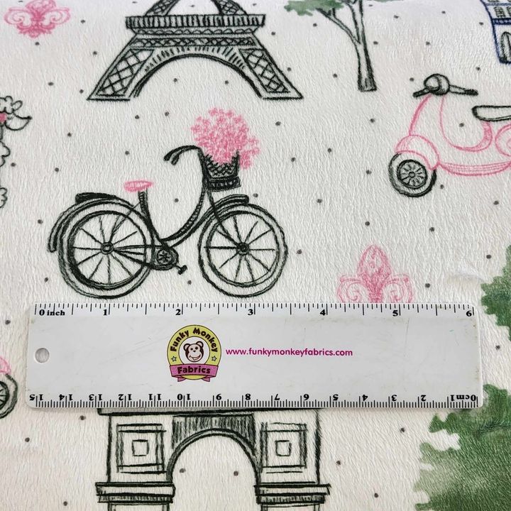 Paris Digital Snow - Shannon Fabrics Cuddle Minky