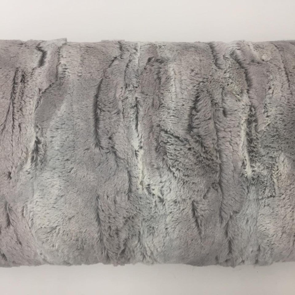 Sterling Fox Black/Silver Luxe - Shannon Fabrics Minky (lcsilvfoxsterlingblack)