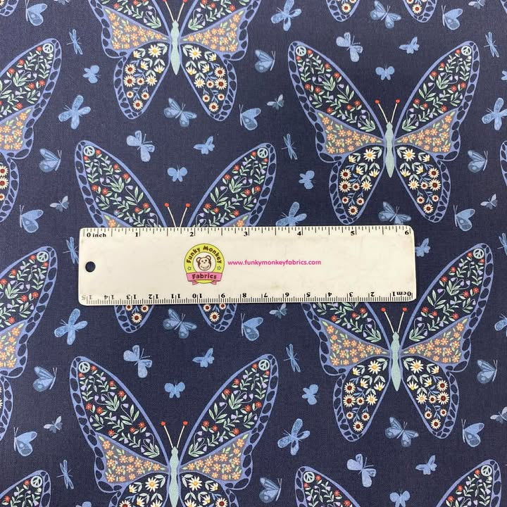 Iris Giving Me Butterflies - Shimmer - Dear Stella Cotton