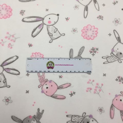 Bunny Hop Blush - Shannon Fabrics Minky