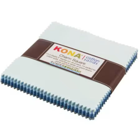 Charm Pack - 42 piece Overcast Kona Solids - Robert Kaufman Cotton