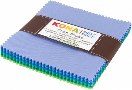 5" Squares - Kona Mermaid - 42 Pieces - Robert Kaufman Cotton (CHS-726-42)