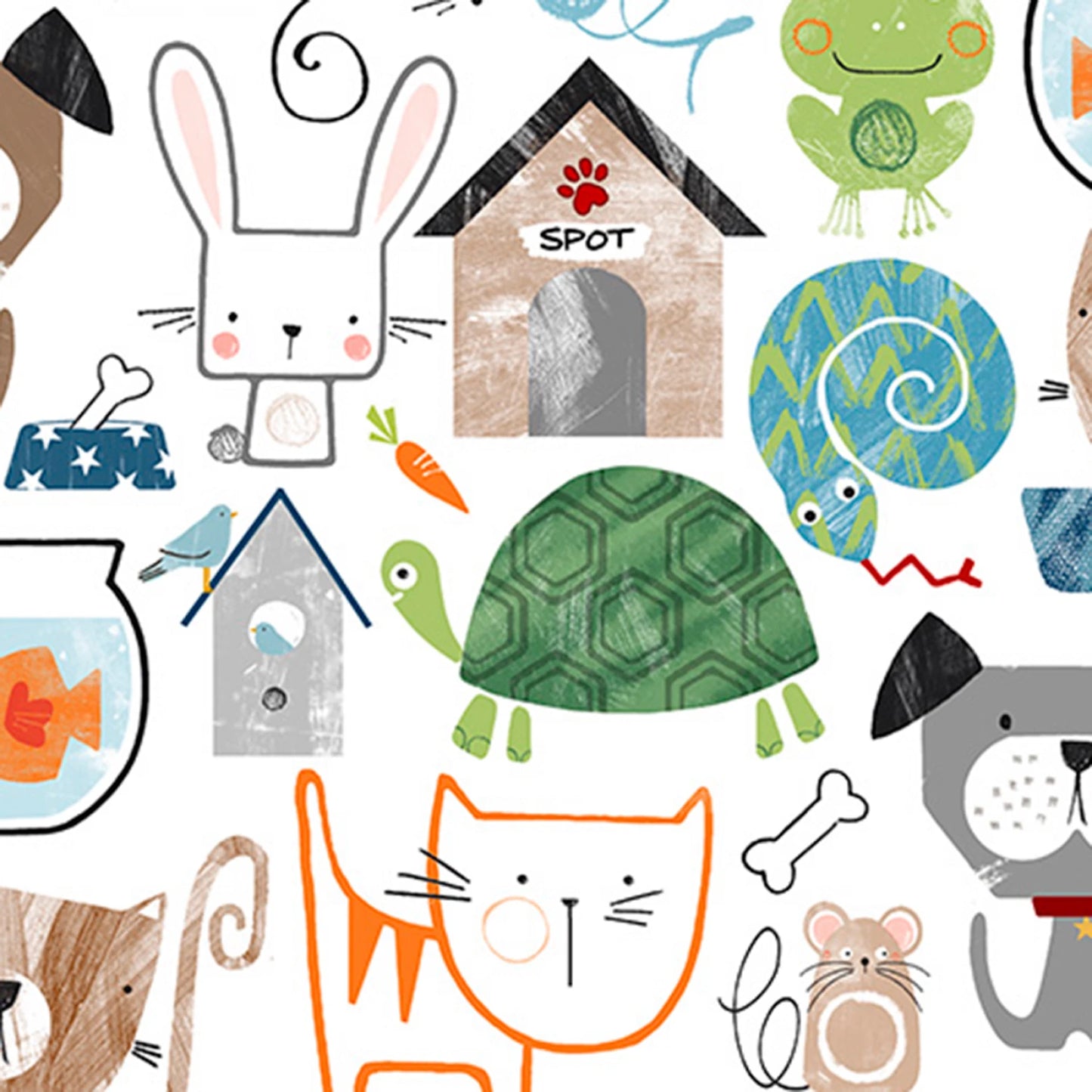 Multi Pet Shop Digital - Shannon Fabrics Cuddle Minky (DCPETSHOPMULTI)