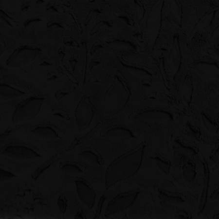 Black Poppy Embossed Luxe - Shannon Fabrics Cuddle Minky (LCPOPPYBLACK)
