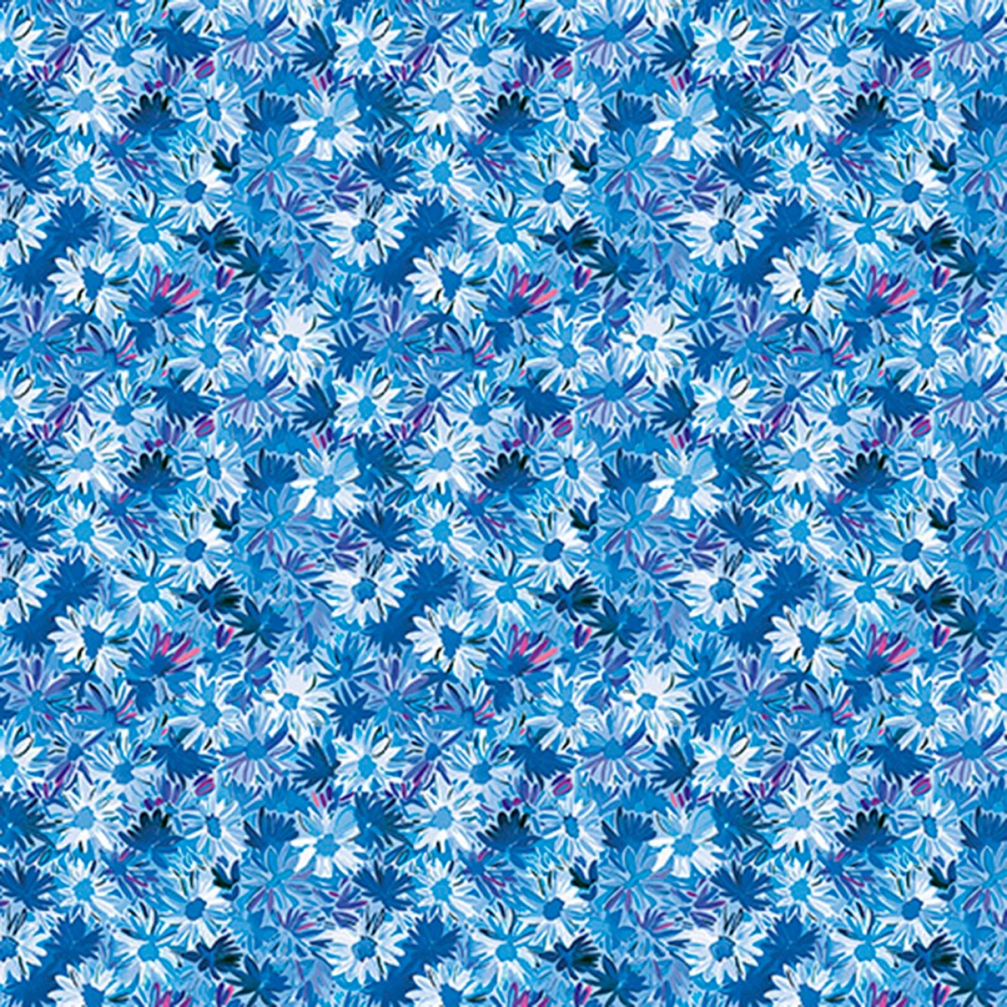 Daisies Blue Wanderlust Quilting Cuddle - Shannon Fabrics (QCWLDAISIESBLUE)
