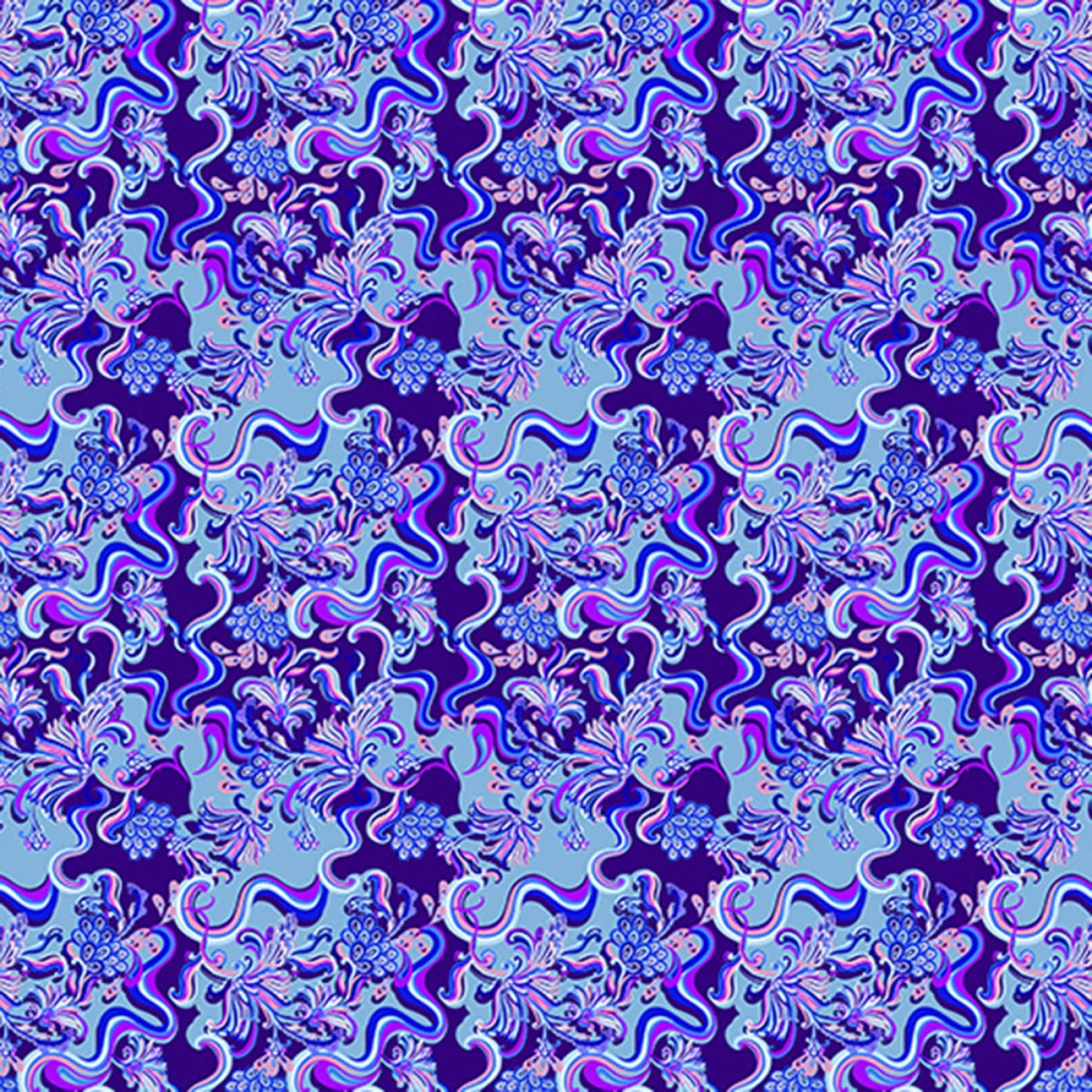 Paisley Blue Wanderlust Quilting Cuddle - Shannon Fabrics (qcwlpaisleyblue)