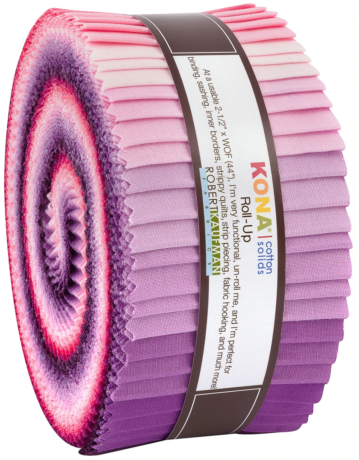Jelly Roll - 40 piece Wildberry Kona Solids - Robert Kaufman Cotton